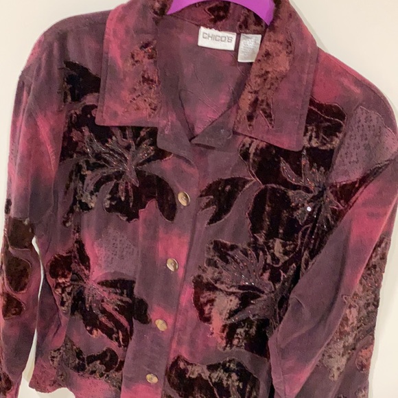 Gorgeous Plum Velvet Suit Jacket by Chico’s - Picture 7 of 11